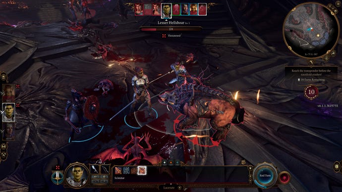 Lae'zel and Losiir fight imps in Baldur's Gate 3