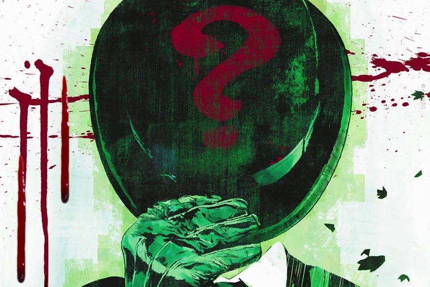 Batman One Bad Day - The Riddler cover detail by Mitch Gerads
