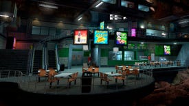 An underground food court in Black Mesa
