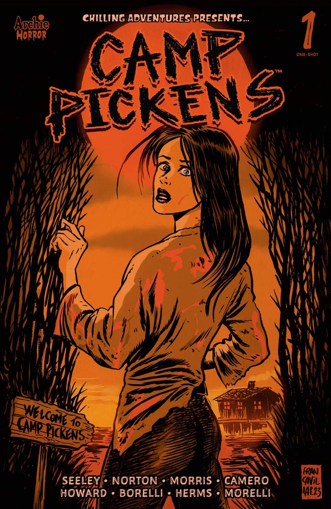 Variant Camp Pickets cover featuring a woman looking over her shoulder