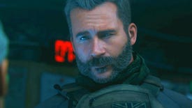 A screenshot of Captain Price smirking from Call Of Duty Modern Warfare 2019