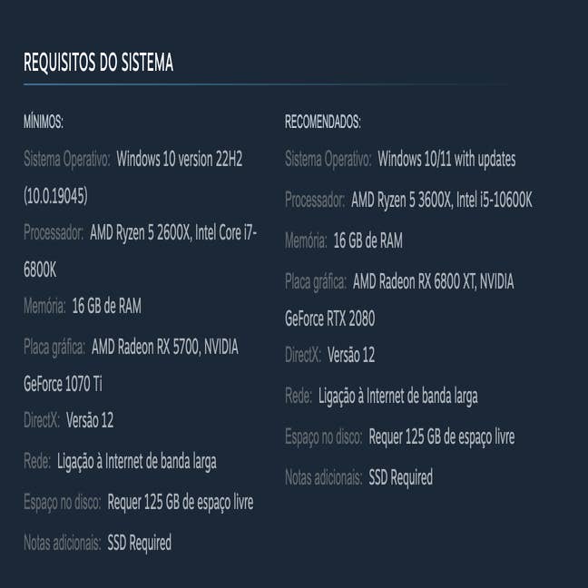 Requisitos mínimos e recomendados da versão PC de The Crew 2