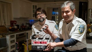 Joe Hill and Gabriel Rodriguez on the set of Netflix's Locke & Key