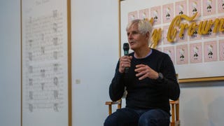 Chris Carter speaking at panel discussion