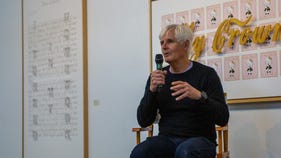 Chris Carter speaking at panel discussion