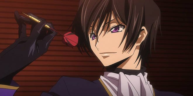 Code Geass Lelouch playing darts in movie 1