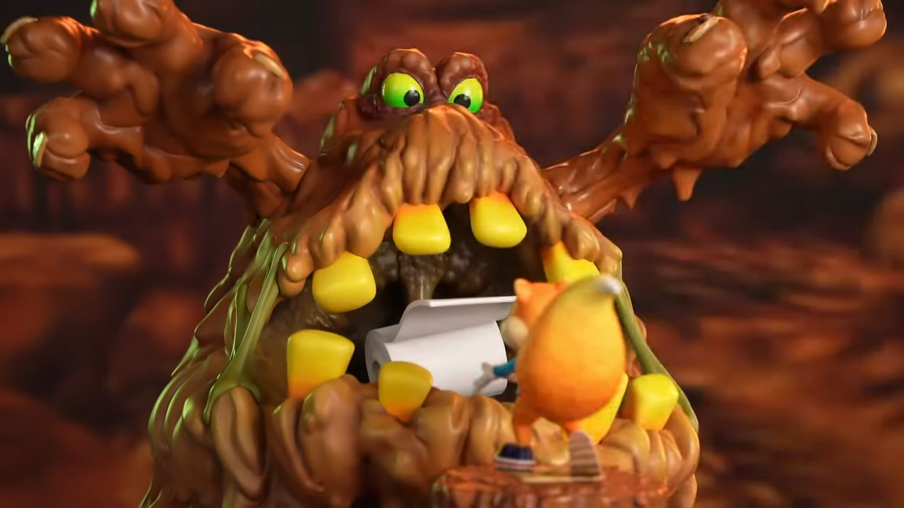 A Great Mighty Poo figurine from Conker's Bad Fur Day is about to drop
