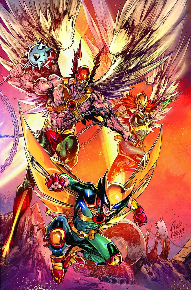 Hawkman & Hawkwoman: The Changeling cover by Fico Ossio