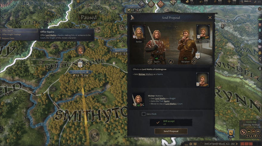 منظر من أعلى إلى أسفل من لعبة Game of Thrones Crusader Kings 3