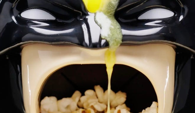 Deadpool and Wolverine popcorn bucket