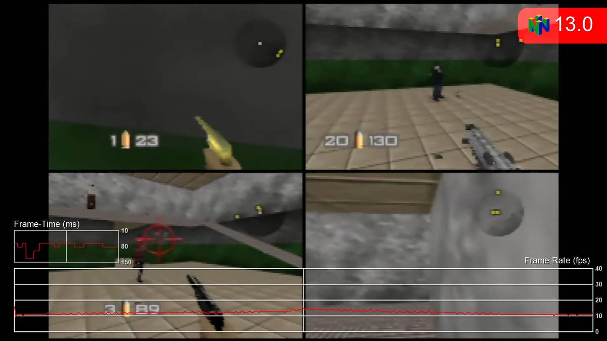 GoldenEye 007 com personagens do SUPER MARIO no Nintendo 64 (007