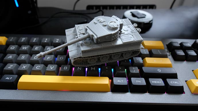 elegoo neptune 4 3d printed models - a tiger turret on a tiger hull