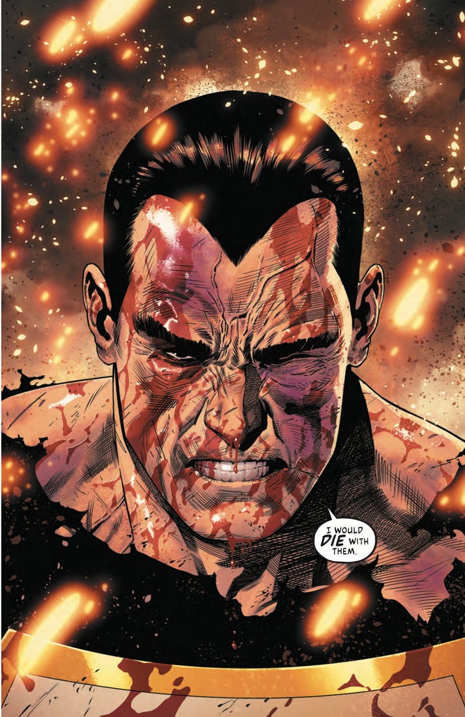 Black Adam is beaten and defiant