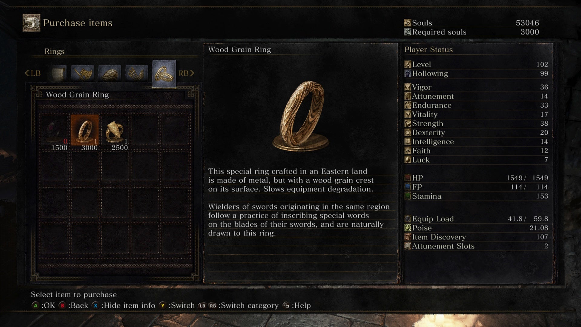 Ds3 wood sale grain ring