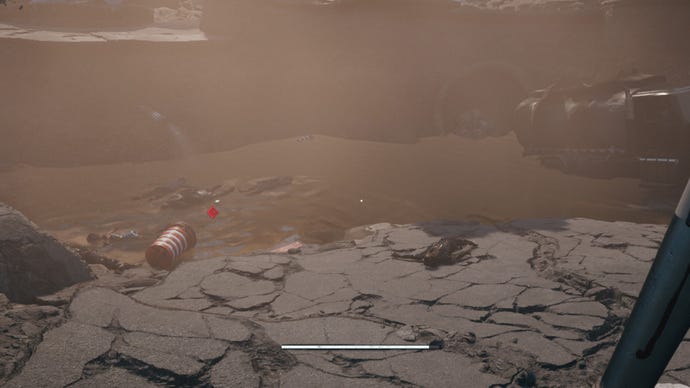 Captura de pantalla de Dead Island 2 que muestra la carretera colapsada en el Hotel Halperin.