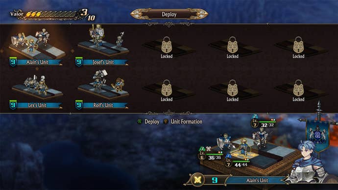 Dopo aver realizzato uno dei migliori giochi per PS4/Switch di tutti i tempi, Vanillaware ha fatto di nuovo centro con Unicorn Overlord 4 Deployment screen in Unicorn Overlord.