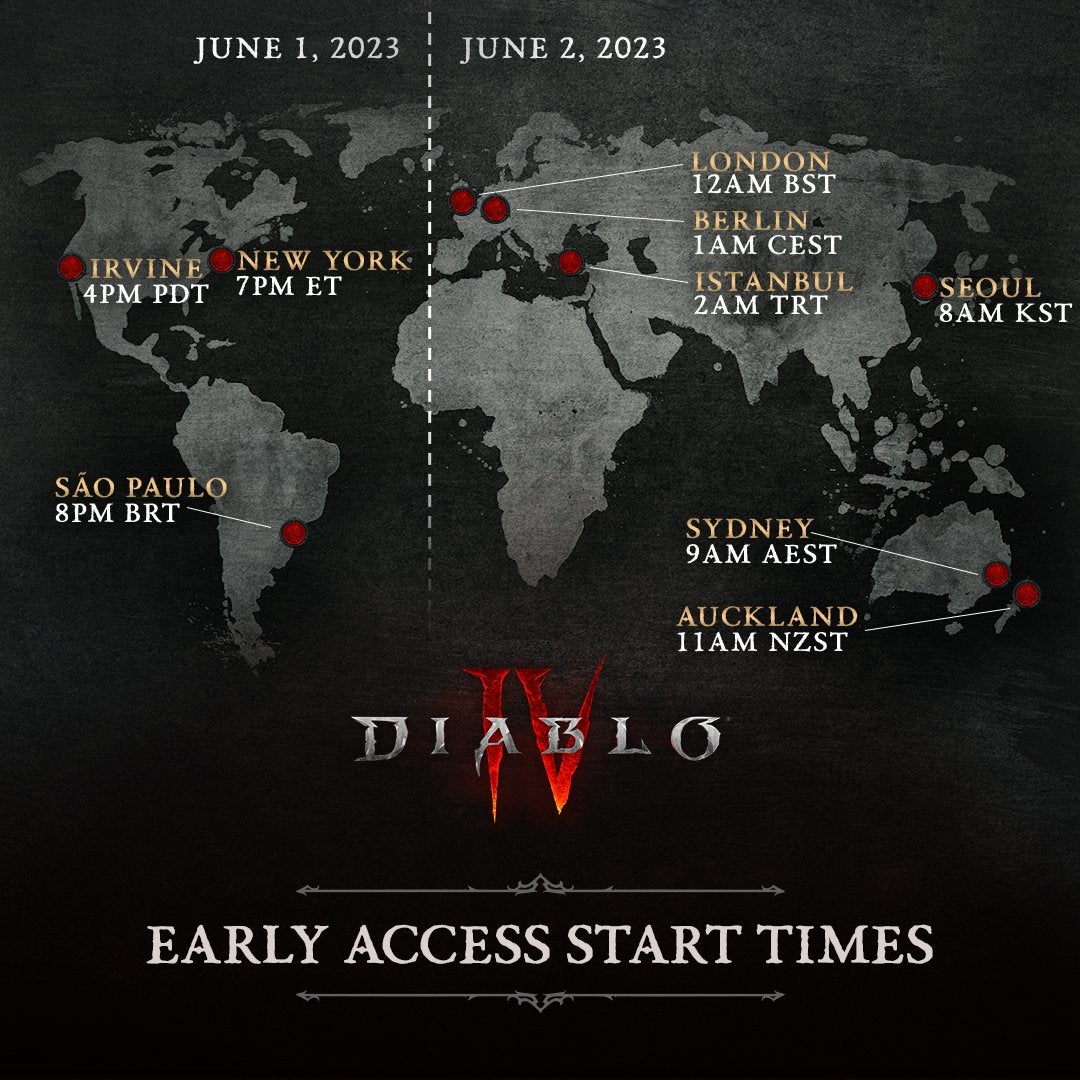 Diablo 4 Release Dates And Times, Early Access And Preload Details ...