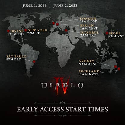 Diablo 4 release date and times, early access: when can you start