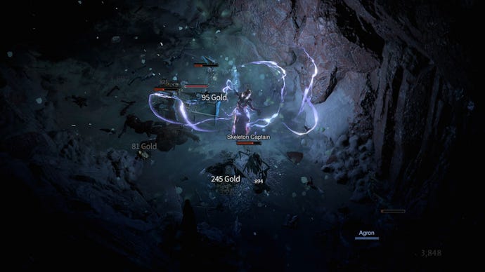 A Sorcerer uses Lightning spells in a dark dungeon in Diablo 4.