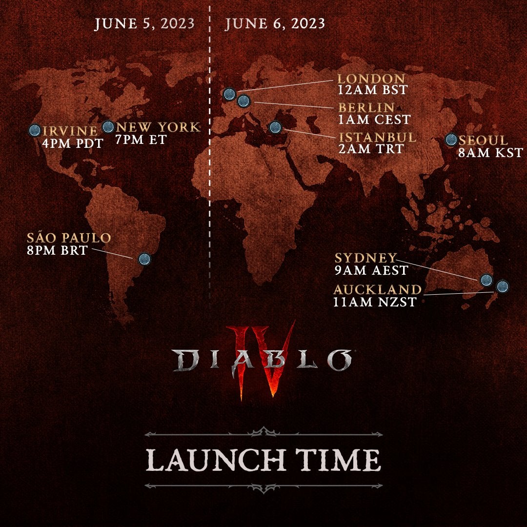 Diablo 4 Release Dates And Times, Early Access And Preload Details ...