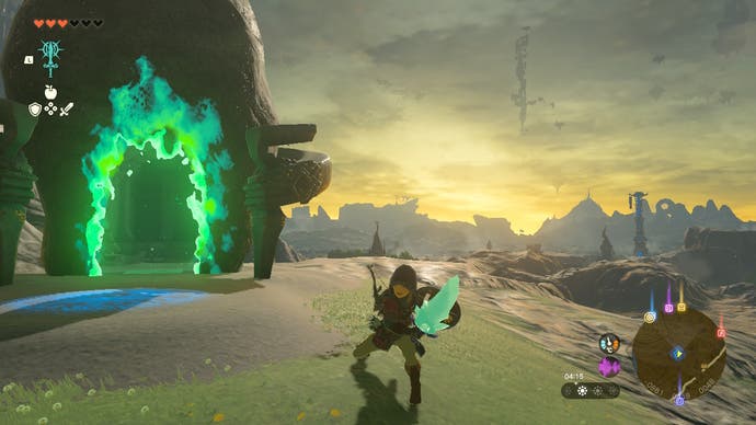 Link łącząc diament do Master Sword w [Noedit] The Legend of The Legend of Zelda: Tears of the Kingdom