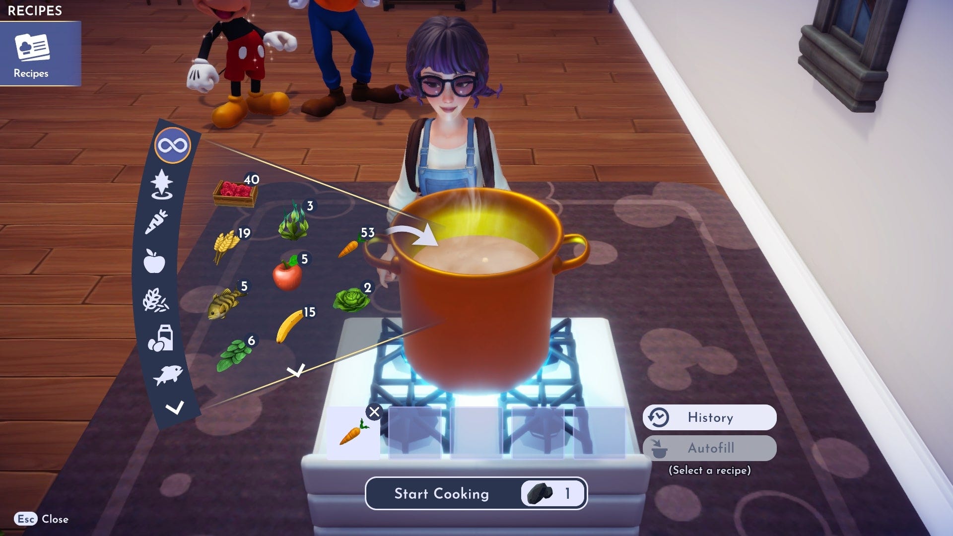 Disney Dreamlight Valley: How to cook Crudités and Fish Sandwiches | VG247