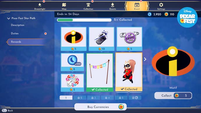 Menu Acara ing Lembah Dreamlight Disney, nampilake Pixar Fest