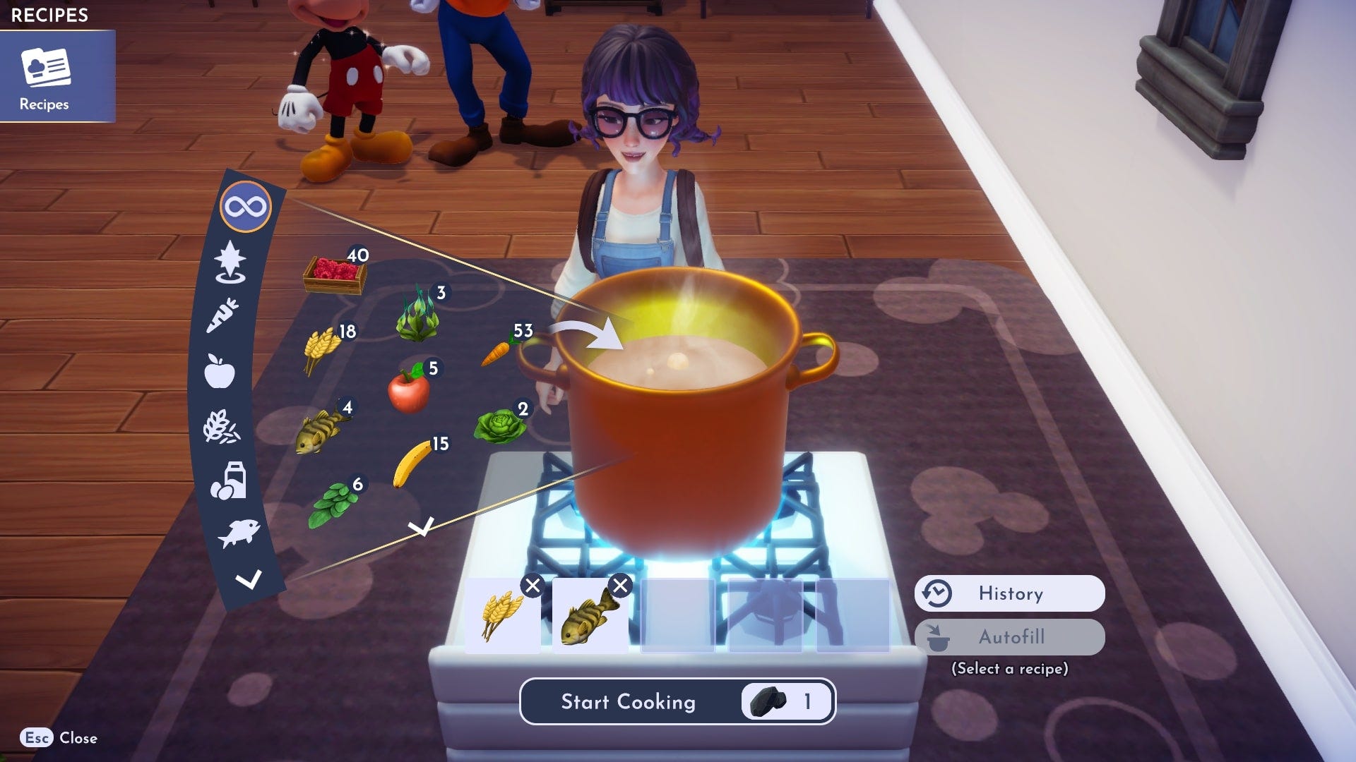 Disney Dreamlight Valley: How to cook Crudités and Fish Sandwiches | VG247