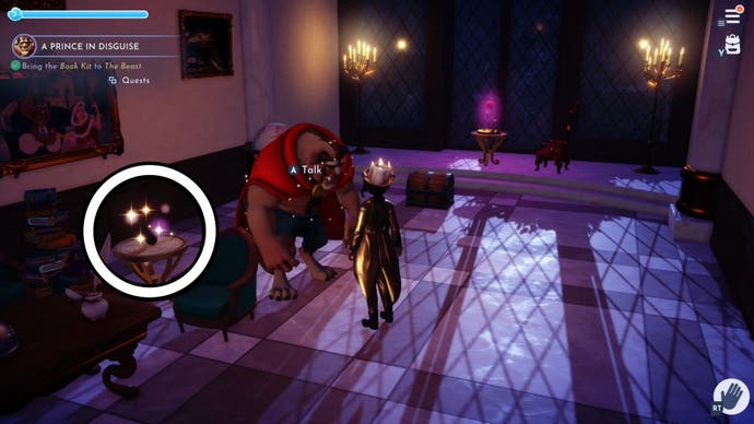 Das Badezimmer in Beasts Castle mit dem fürstlichen Köln umkreist