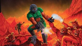 Doom Guy as he appeared in the original art from Doom