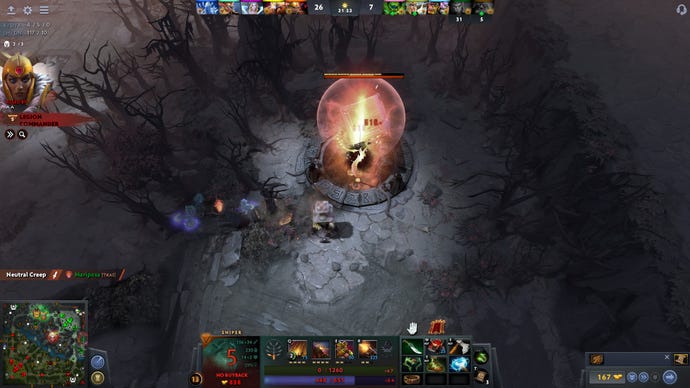 A Dota 2 game following the New Frontiers update