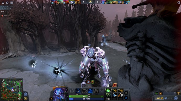 Playing as the Arc Warden in Dota 2 after the New Frontiers update