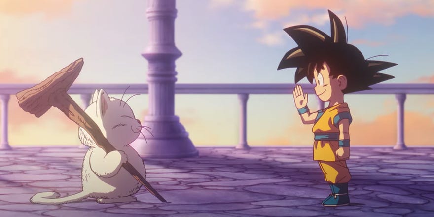Korin and Goku in Dragon Ball DAIMA