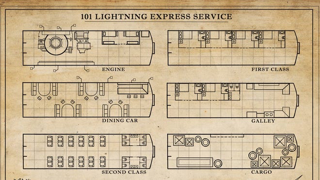 Murder on the Eberron express lightning rail map.