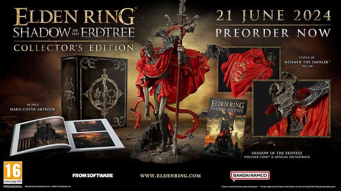 Alle Elemente, die in der Sammlerausgabe von Elden Ring Shadow of the Erdtree enthalten sind