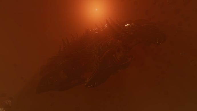 La Silhouette D'Un Titan Thargoid Dans Elite Dangerous