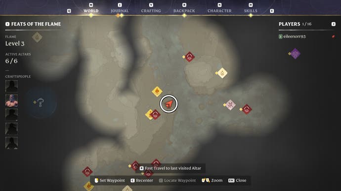 Map view of a clay location at Enshrouded.