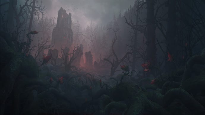 The classic Darkwood zone in Diablo Immortal
