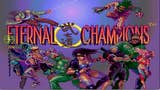 The title screen for Eternal Champions, showing the heroes lined up