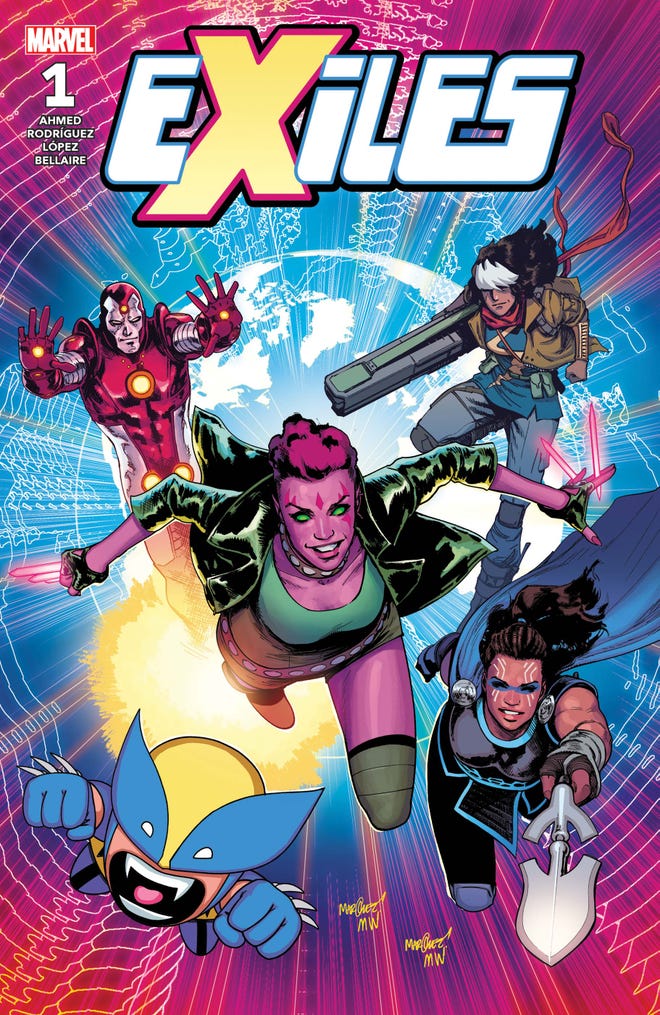 Exiles cover featuring the Exiles and Valkyrie