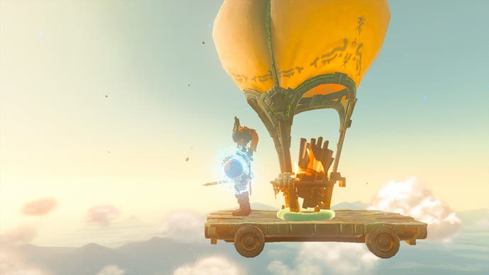 A floating airship from Zelda: Tears of the Kingdom.