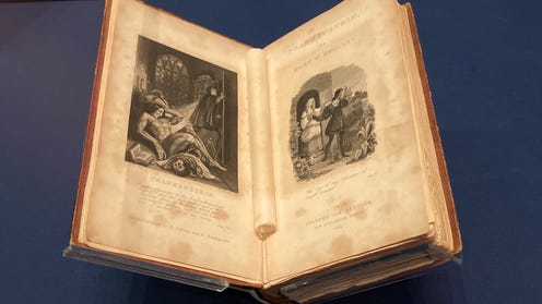 Early edition of Mary Shelley's Frankenstein at Fantasy exhibit