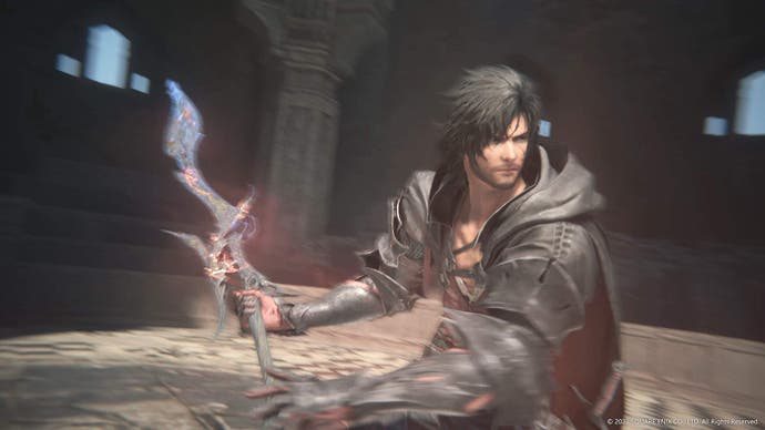 Clive in slow motion in Final Fantasy 16