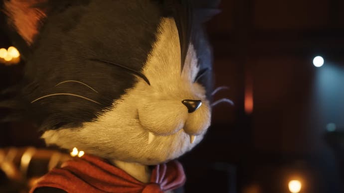 Cait Sith close up in Final Fantasy 7 Rebirth