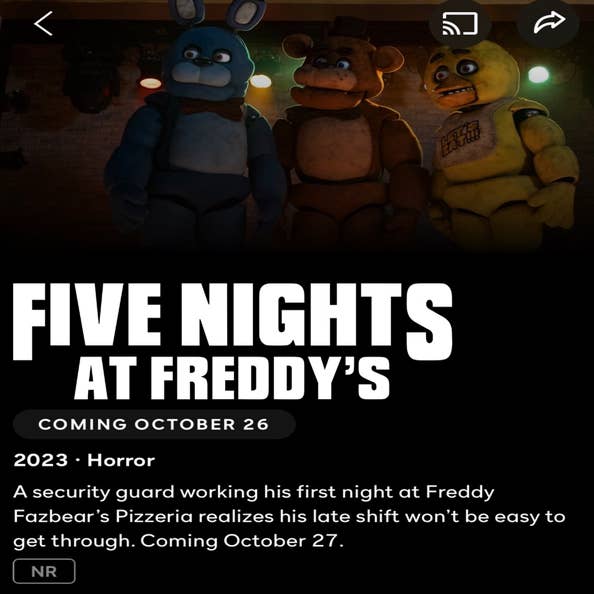 Five Nights at Freddy's faz sucesso também no streaming