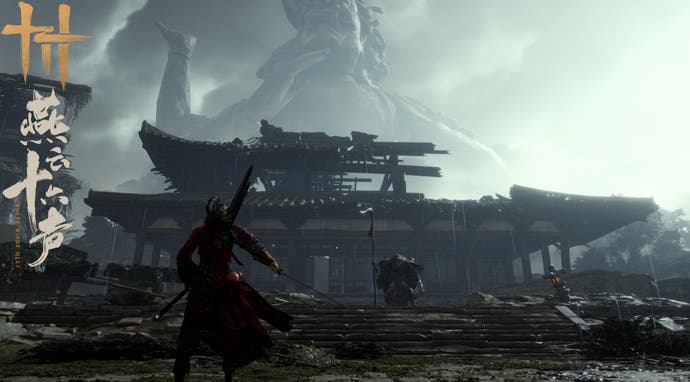 Facing a tyrant boss in a stormy temple in Where Winds Meet