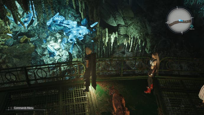 final fantasy 7 rebirth screenshot, showing simplistic natural environment lighting