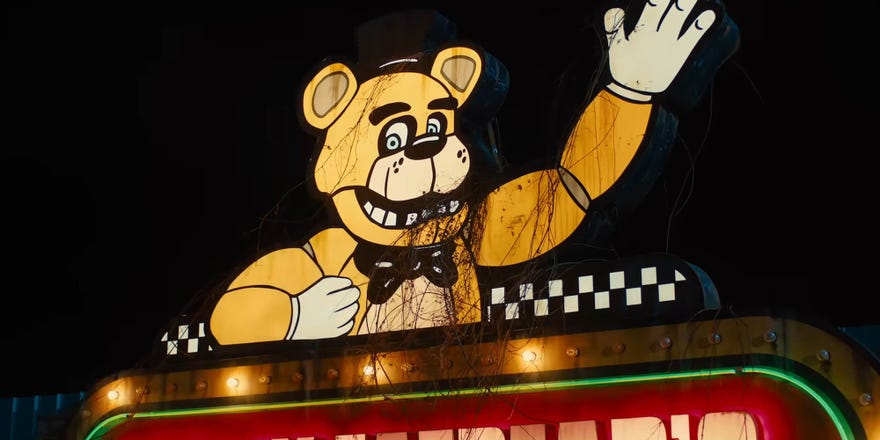 Five Nights at Freddy's pizza place logo