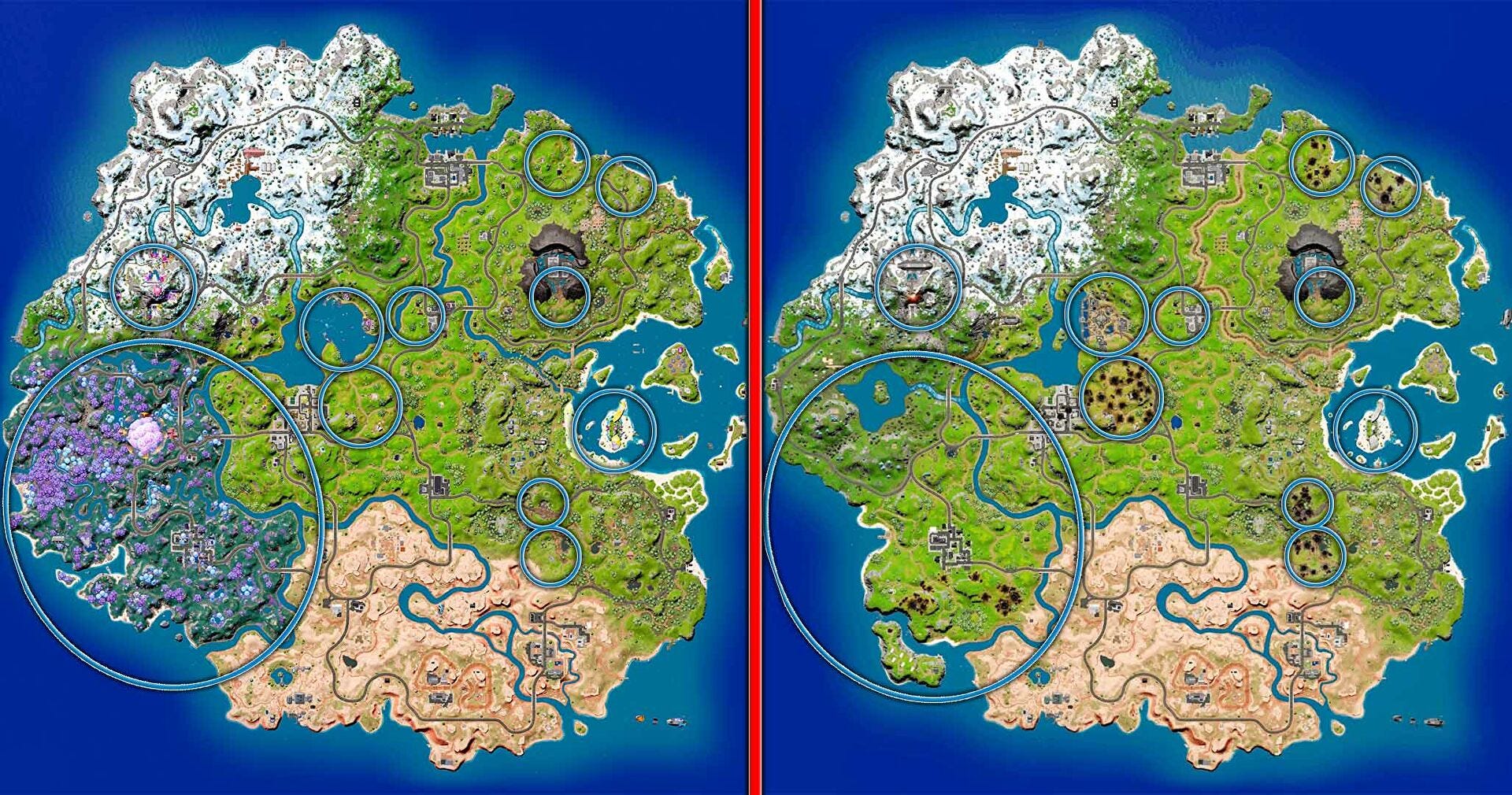Fortnite Chapter 3 Season 3 Map: zo ziet de nieuwe map eruit in Season ...