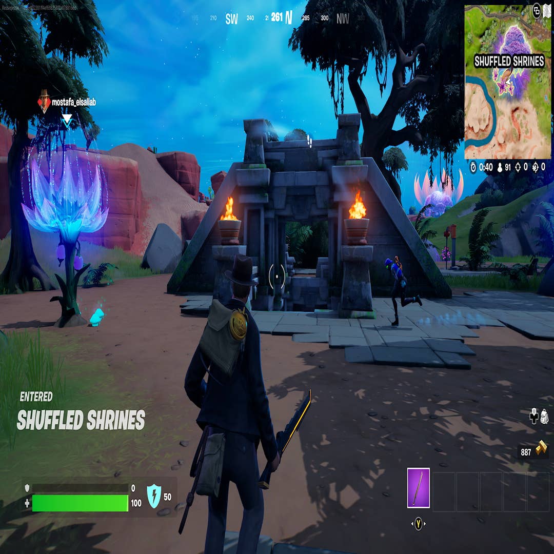 Fortnite secret door location and puzzle in Shuffled Shrines